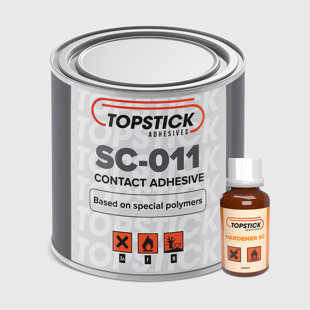 Topstick SC-011 two component contact adhesive on a conveyor splice