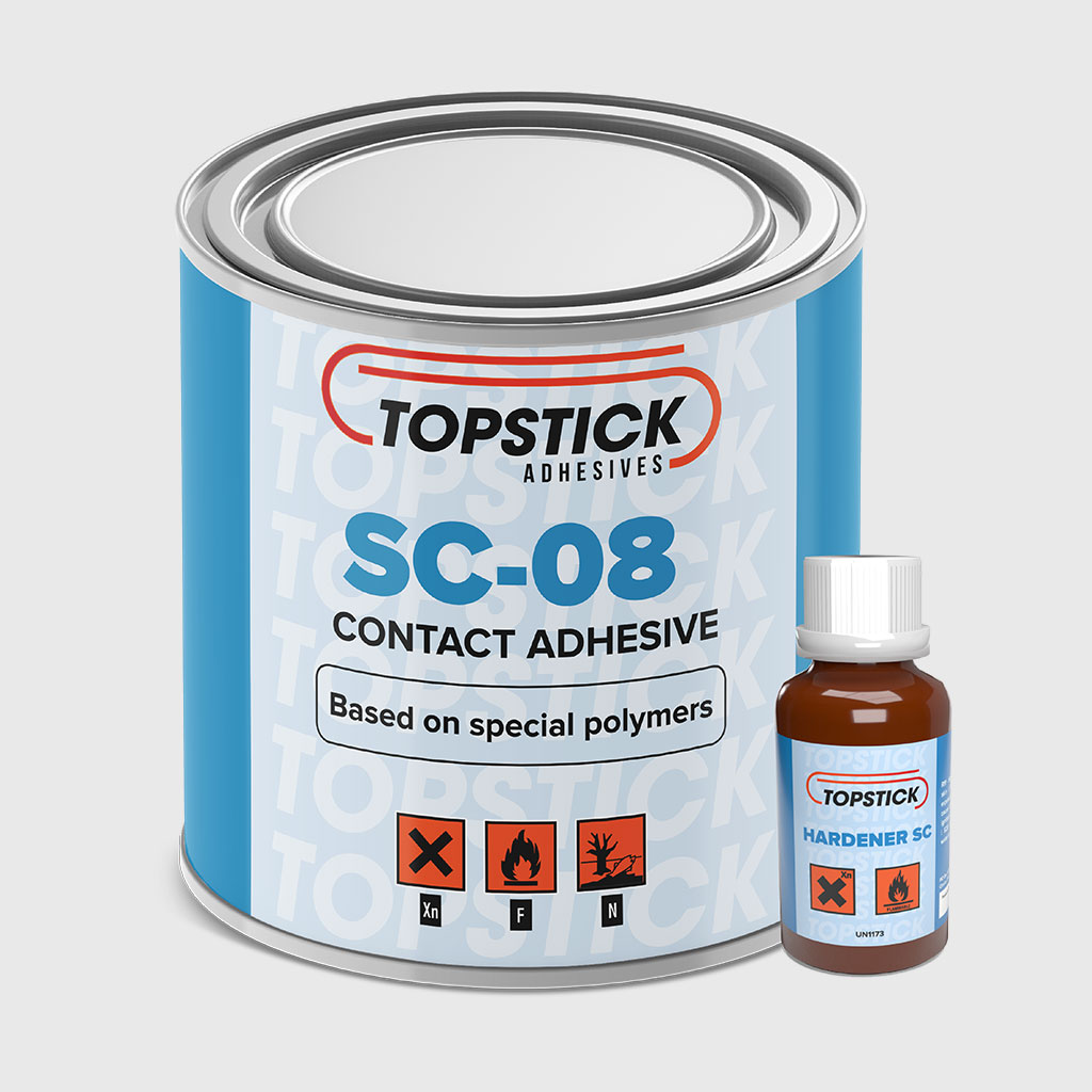 Topstick SC-08 fast curing rubber adhesive applied to belt repair